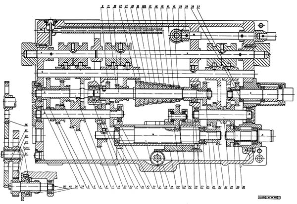 Коробка подач (Коробка Нортона) токарно-гвинторізного верстата sv18ra Коробка подач (Коробка Нортона) токарно-гвинторізного верстата sv18ra